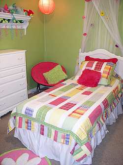 Here is a great example of how to decorate your kids room on the cheap; total budget was 100 dollars!