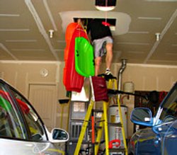 Using a stepladder to get stuff up and down from your attic is a real hassle!