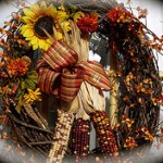 Autumn Wreath on Front Door Autumn Wreath on Front Door