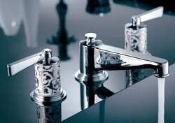 Add style and function with a two-handle wide spread bathroom sink faucet set if you like to control hot and cold water for that perfect temperature.
