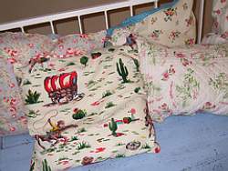 Use decorative throw pillows to give your boys room a western cowboy look that can easily be changed when he outgrows the cowboy look!