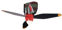 How about the front of a WWII Flying Tiger fighter plane hanging down from your ceiling?