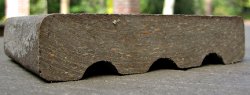 A solid core composite deck board.