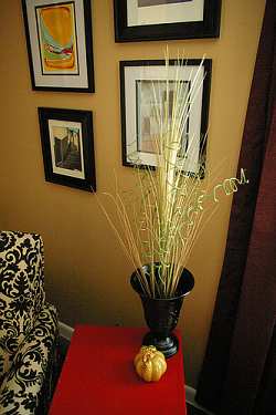 After: Yankee Belle transformed this space by refinishing the urn to suit the room decor!
