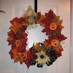 Fall Wreath with Scarecrows and Jack O Lanterns Fall Wreath with Scarecrows and Jack O Lanterns
