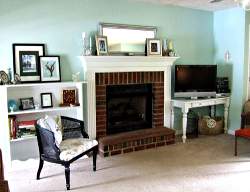 Fireplace Mantel Brick White Trim Fireplace Mantel Brick White Trim