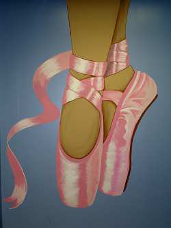 Gotta Dance; custom painted wall mural highlights her love to dance!