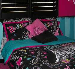 Rockstar pillows; yes these are custom made so you wont find them at Target, sorry.