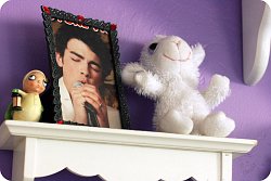 A book case or wall shelf makes a great place to display special items such as photos and memorabilia.