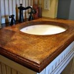 Tuscan Bathroom Concrete Glazed Vanity Countertop Tuscan Bathroom Concrete Glazed Vanity Countertop